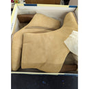 Bakers Leather Suede Ankle Boots Taupe Fennel Zip Up Stacked Heel
