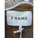 Frame Brown Waffle Knit Button-Up Short-Sleeve Shirt M
