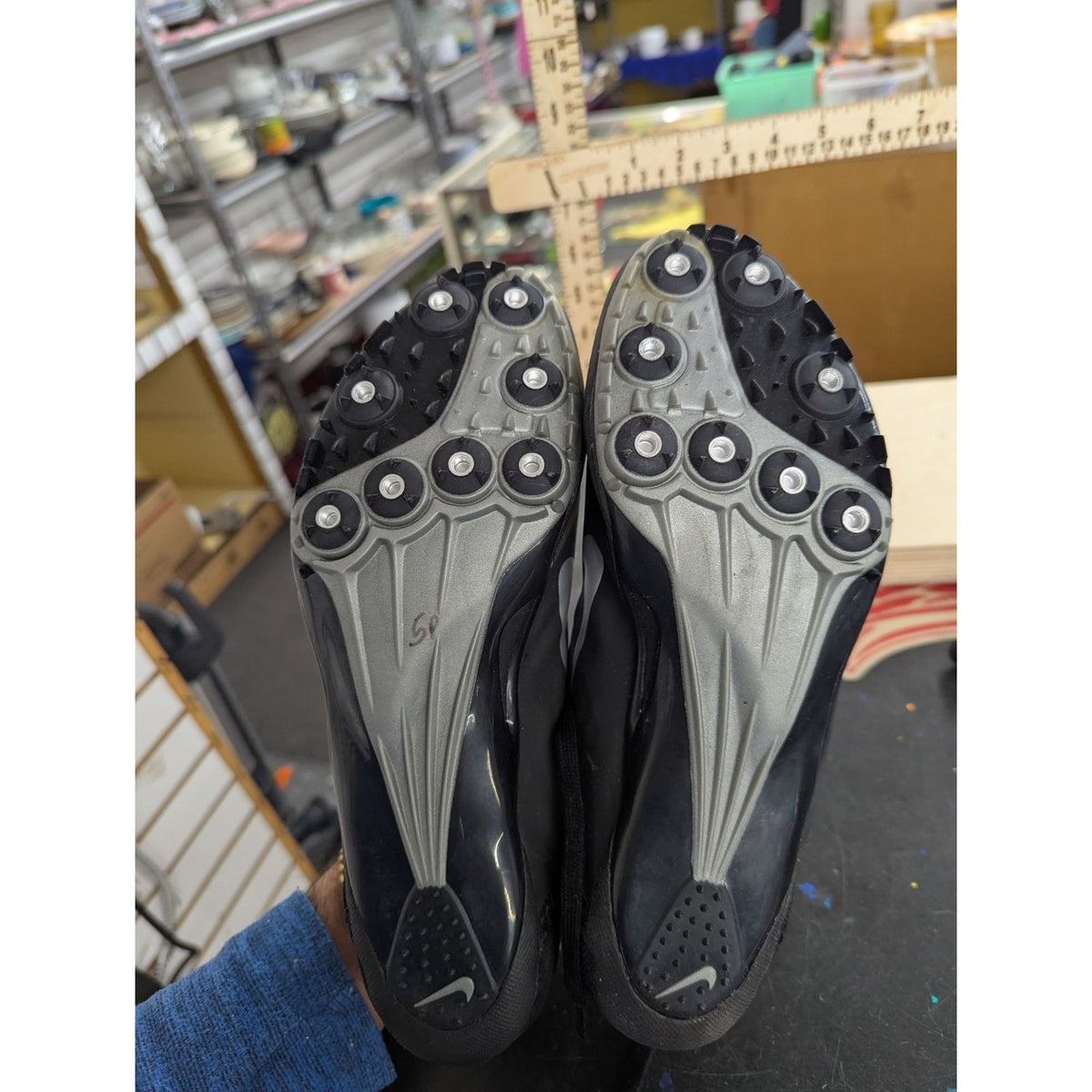 Nike Zoom Superfly Black Track & Field Sprinter Cleats Size 7.5 Mens Spikes