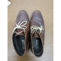 Steve Madden Brown Leather Lace-Up Oxford Shoes Size 10 Mens Casual Dress
