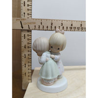 Precious Moments Figurine "Thats What Friends Are For" 1990 Enesco Collectible 5" Tall Porcelain Girls Hugging Taiwan R.O.C.