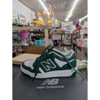 New Balance BB480 White & Green Low-Top Basketball Shoes Mens Size 11.5 US