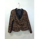 Torrid Womens Leopard Print Blazer With Black Lapels Size 1 Made In China Pre-Owned