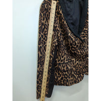 Torrid Womens Leopard Print Blazer With Black Lapels Size 1 Made In China Pre-Owned