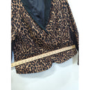 Torrid Womens Leopard Print Blazer With Black Lapels Size 1 Made In China Pre-Owned
