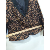 Torrid Womens Leopard Print Blazer With Black Lapels Size 1 Made In China Pre-Owned