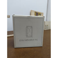 Paul Sebastian Quartz Crystal Table Clock Gold Trim Roman Numerals 4.5" New In Box