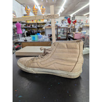 Vans Mens High-Top Beige Skate Shoes With Zipper Back Size 10.5 US Pre-Owned