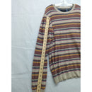 Ted Baker Multicolor Striped Knit Sweater Size 4 Beige/Brown Crewneck Long Sleeve