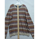 Ted Baker Multicolor Striped Knit Sweater Size 4 Beige/Brown Crewneck Long Sleeve