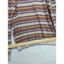 Ted Baker Multicolor Striped Knit Sweater Size 4 Beige/Brown Crewneck Long Sleeve