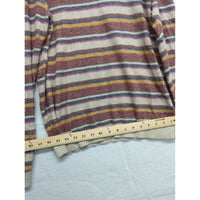 Ted Baker Multicolor Striped Knit Sweater Size 4 Beige/Brown Crewneck Long Sleeve