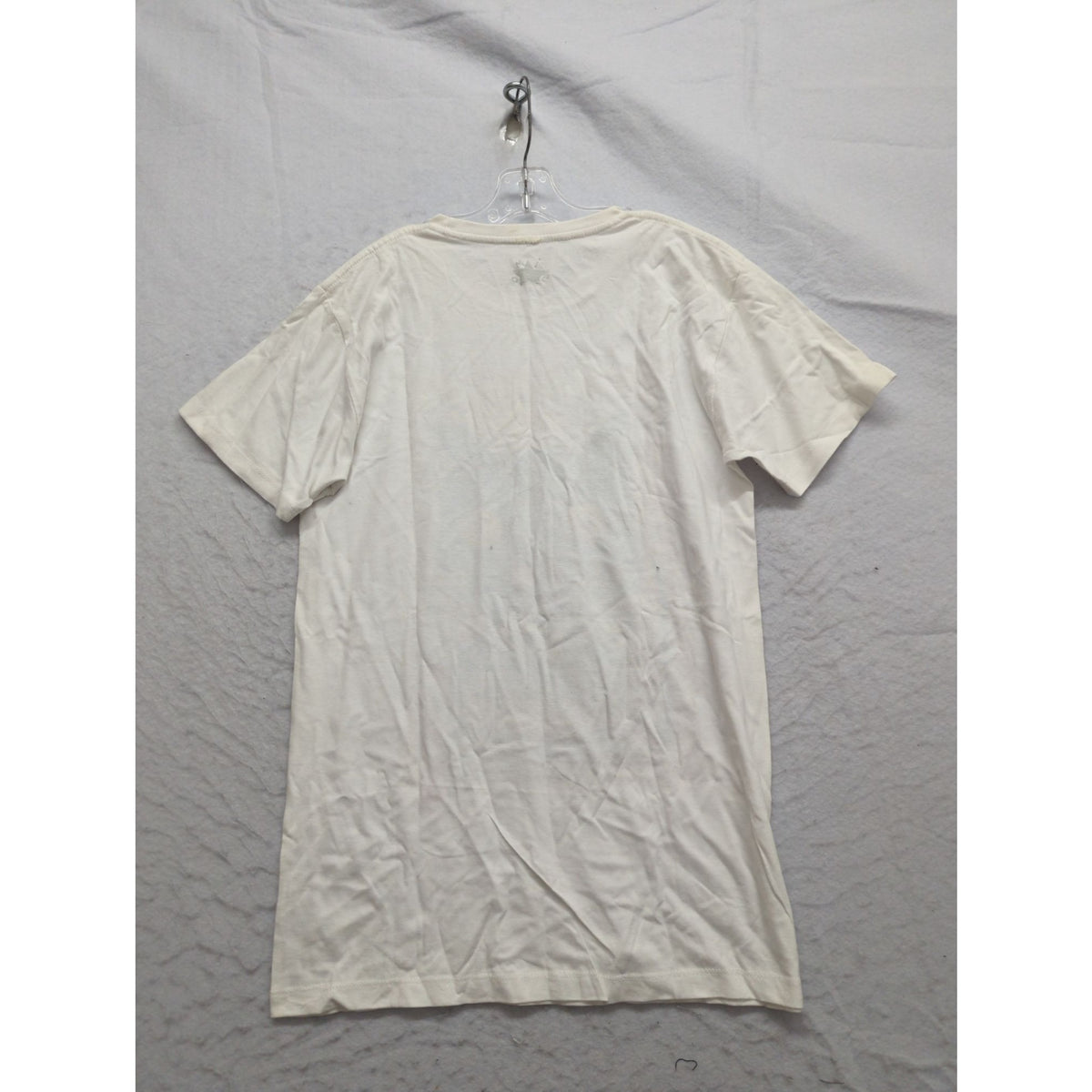 Simão Star Graphic Cat Print White T-Shirt Small Short Sleeve Lightweight Cotton Blend