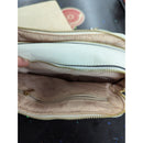 Aldo White Chevron Quilted Crossbody Bag With Gold Chain & Tassel