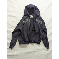 North Dakota Zip Up Hoodie Resort Stop Handcrafted Dark Gray Sweatshirt