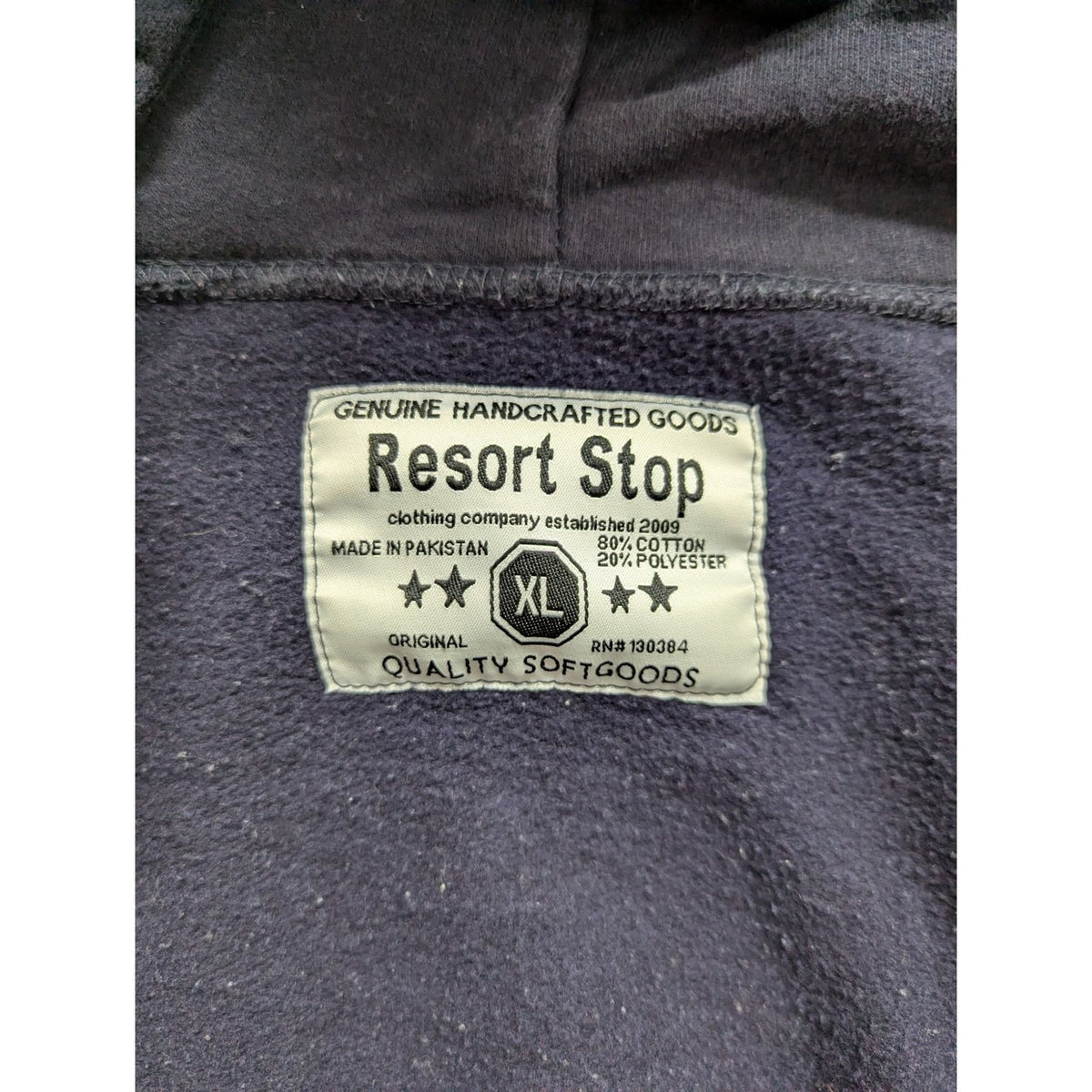 North Dakota Zip Up Hoodie Resort Stop Handcrafted Dark Gray Sweatshirt