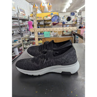 Lightweight Knit Athletic Sneakers Black Gray Bruno Marc Running Shoes