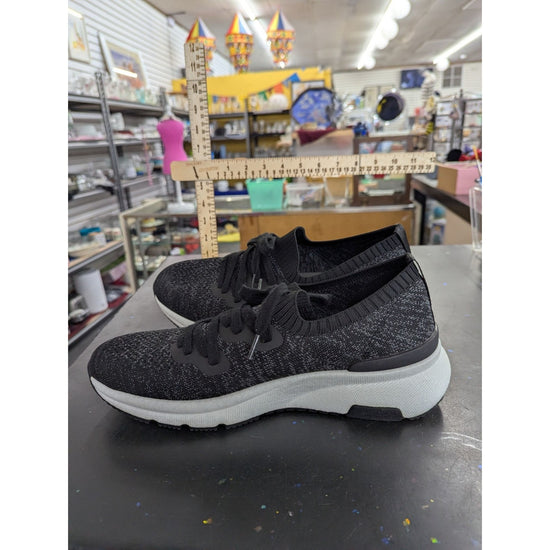 Lightweight Knit Athletic Sneakers Black Gray Bruno Marc Running Shoes