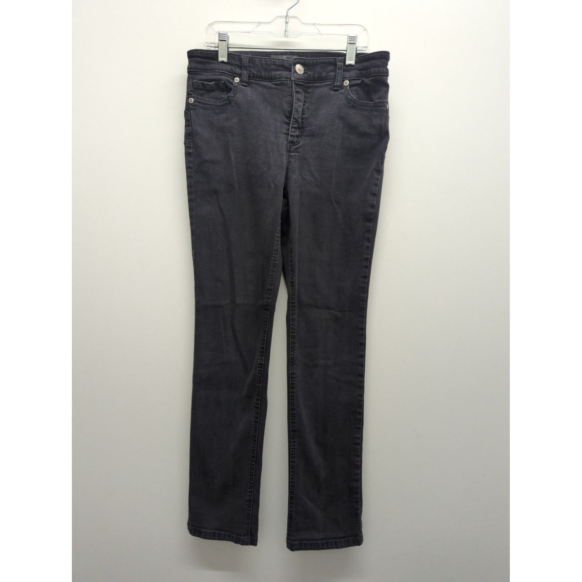 So Lifting By Chicos Slimming Straight-Leg Jeans Regular Fit Black Size 0