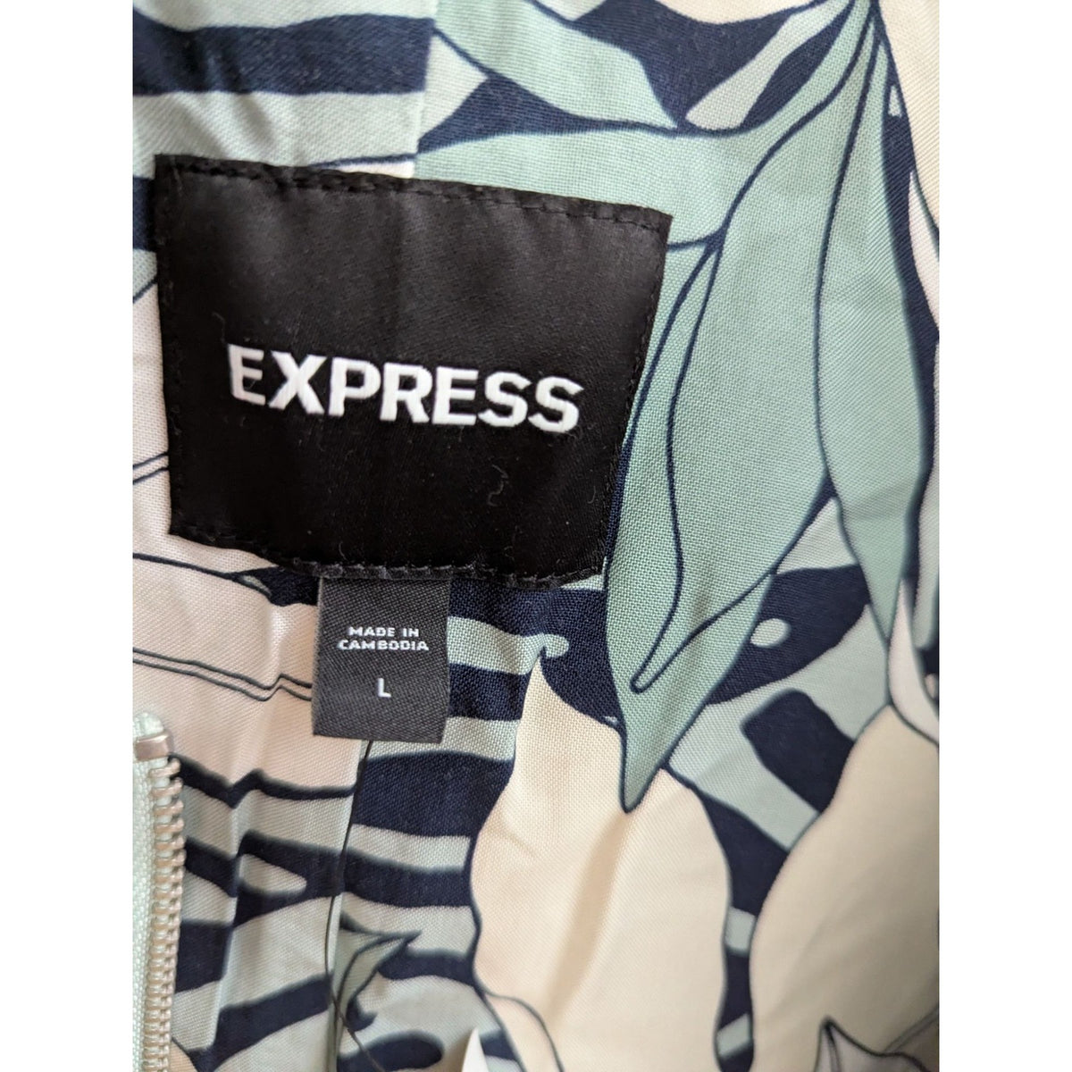 Express Womens Suede Bomber Jacket Size L