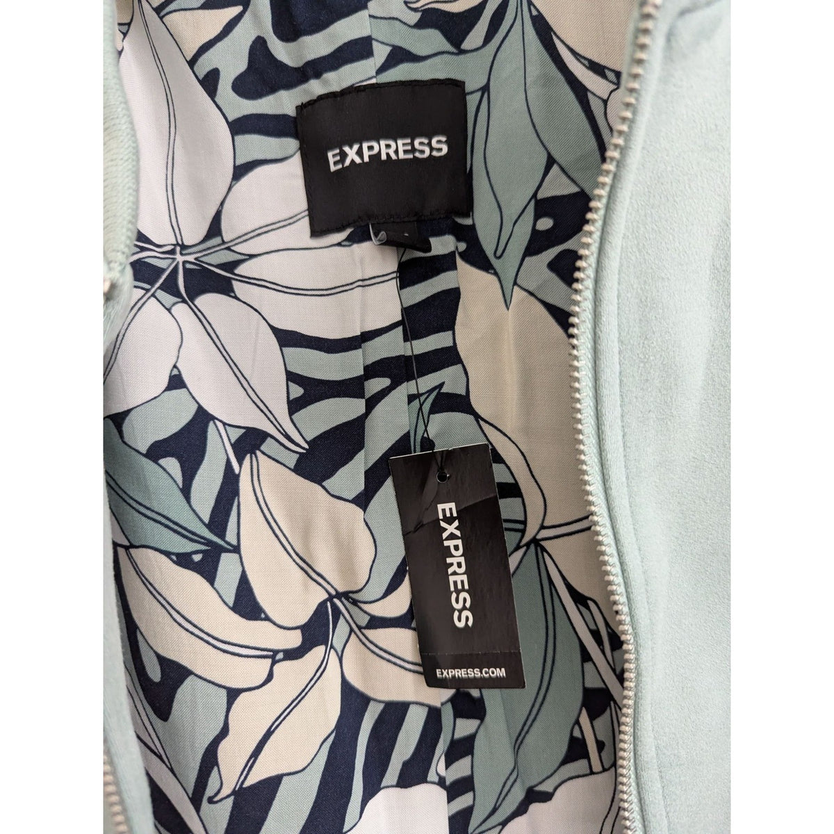 Express Womens Suede Bomber Jacket Size L