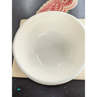 Hand-Painted Floral Ceramic Bowl By Crock Shop 5.5" Diameter White With Pink & G