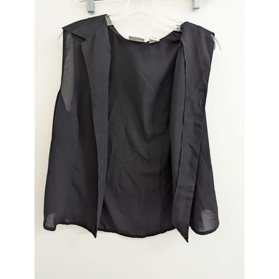Covington Womens Black Sleeveless Vest Blouse M