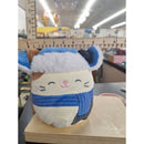 Squishmallows Winter Cat Plush Toy 8" Blue Scarf & Hat Soft Cuddly Collectible
