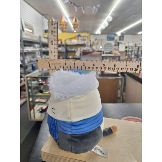 Squishmallows Winter Cat Plush Toy 8" Blue Scarf & Hat Soft Cuddly Collectible