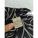 Black & White Leaf Print Ruched Midi Dress Size 8 Made In Korea 100% Polyester