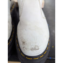 Dr. Martens White Leather Platform Chelsea Boots Womens Pre-Owned