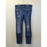 Hollister Mens Skinny Fit Distressed Jeans W34 L34 Medium Wash Stretch Denim