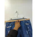 Hollister Mens Skinny Fit Distressed Jeans W34 L34 Medium Wash Stretch Denim
