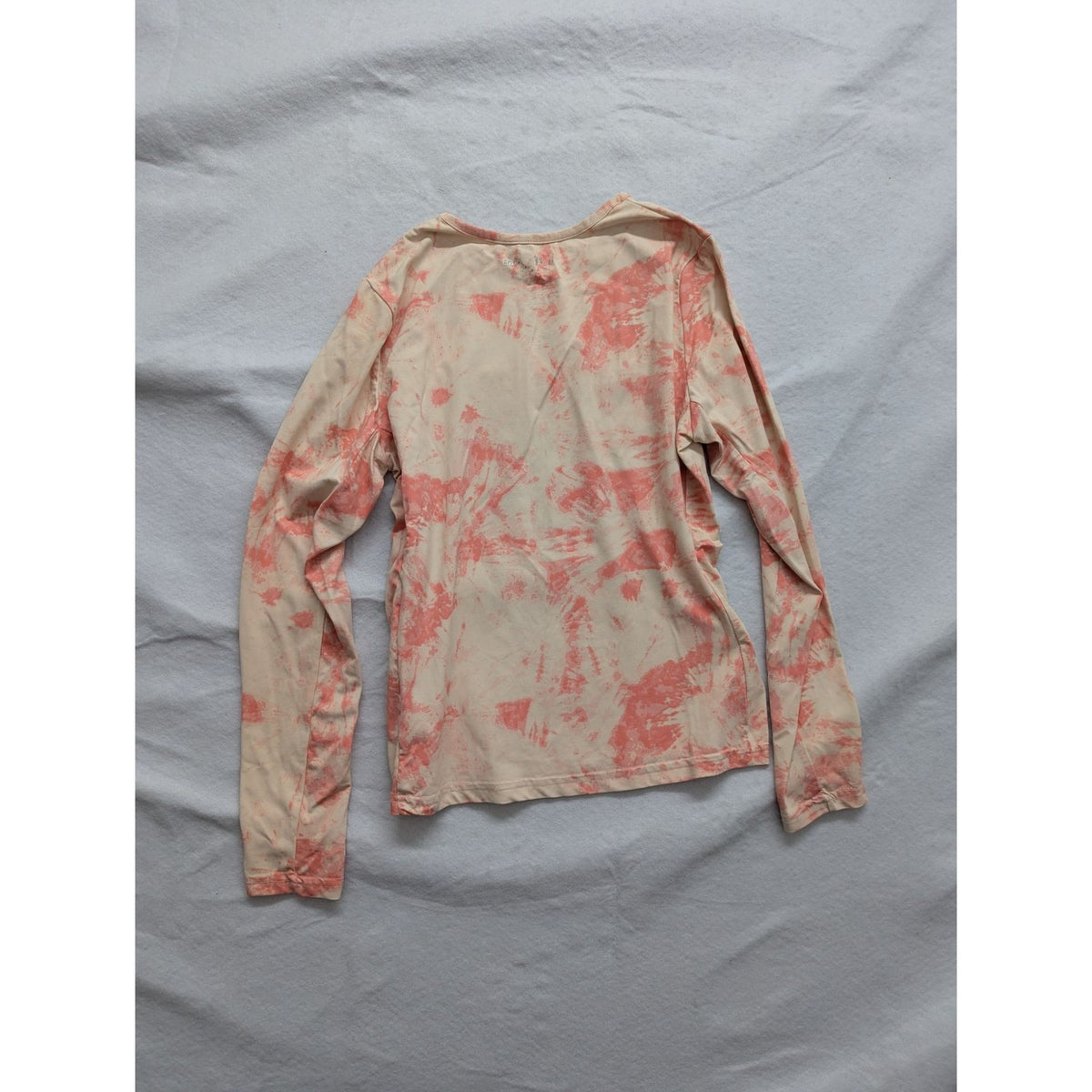 Hang Ten Womens Long Sleeve UV Protection Shirt S Orange/Beige