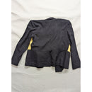 Melissa Harper Womens Blazer Jacket M Navy & Yellow Color Block Professional Att