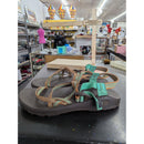 Chaco Womens Size 11 Brown Strappy Sandals With Green & Orange Accents