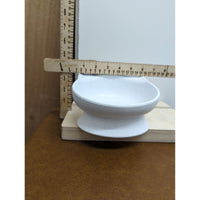 Cat Ear Ceramic Pet Bowls Set Of 3 For Food/Water Elevated Design Neutral Colors Approx. 5.5" Diameter Each