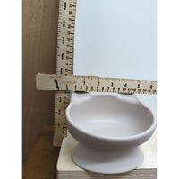 Cat Ear Ceramic Pet Bowls Set Of 3 For Food/Water Elevated Design Neutral Colors Approx. 5.5" Diameter Each