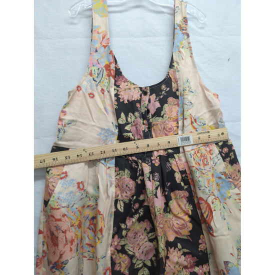 Floral Colorblock Sleeveless Jumpsuit XS Anthropologie Black & Beige New With Tags