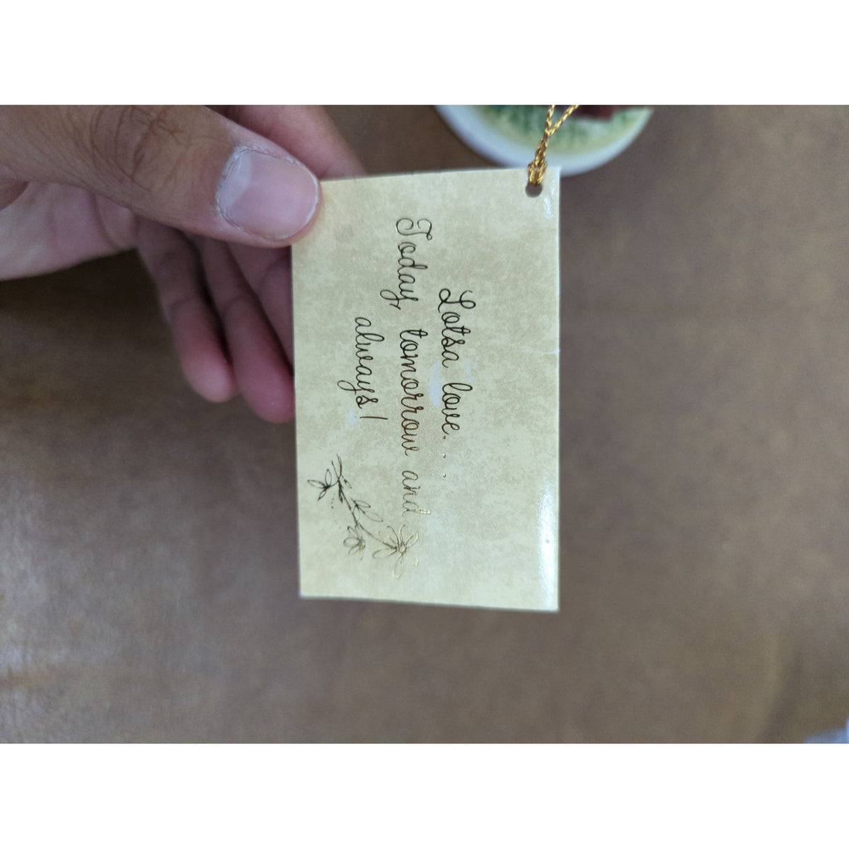 Lladro-Inspired Ceramic Girl Figurine With Flowers "Lotsa Love Today Tomorrow & Always" Tag 8.5 Inches