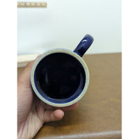 Rocky Mountain National Park Souvenir Ceramic Mug 3.5" Tall Dark Blue With Moose & Mountain Design
