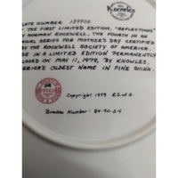 Norman Rockwell Mothers Day 1979 Limited Edition Collectible Plate Reflections K