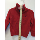 Ralph Lauren Boys Red Half-Zip Cotton Sweater Size 4