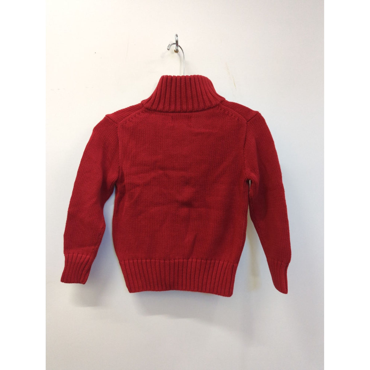 Ralph Lauren Boys Red Half-Zip Cotton Sweater Size 4