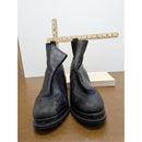 Sorel Black Leather Ankle Boots With Block Heel & Elastic Side Panels