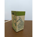 Hand-Painted Wooden Animal-Themed Box With Hinged Lid & Metal Accents 6"x4"x3"
