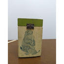 Hand-Painted Wooden Animal-Themed Box With Hinged Lid & Metal Accents 6"x4"x3"