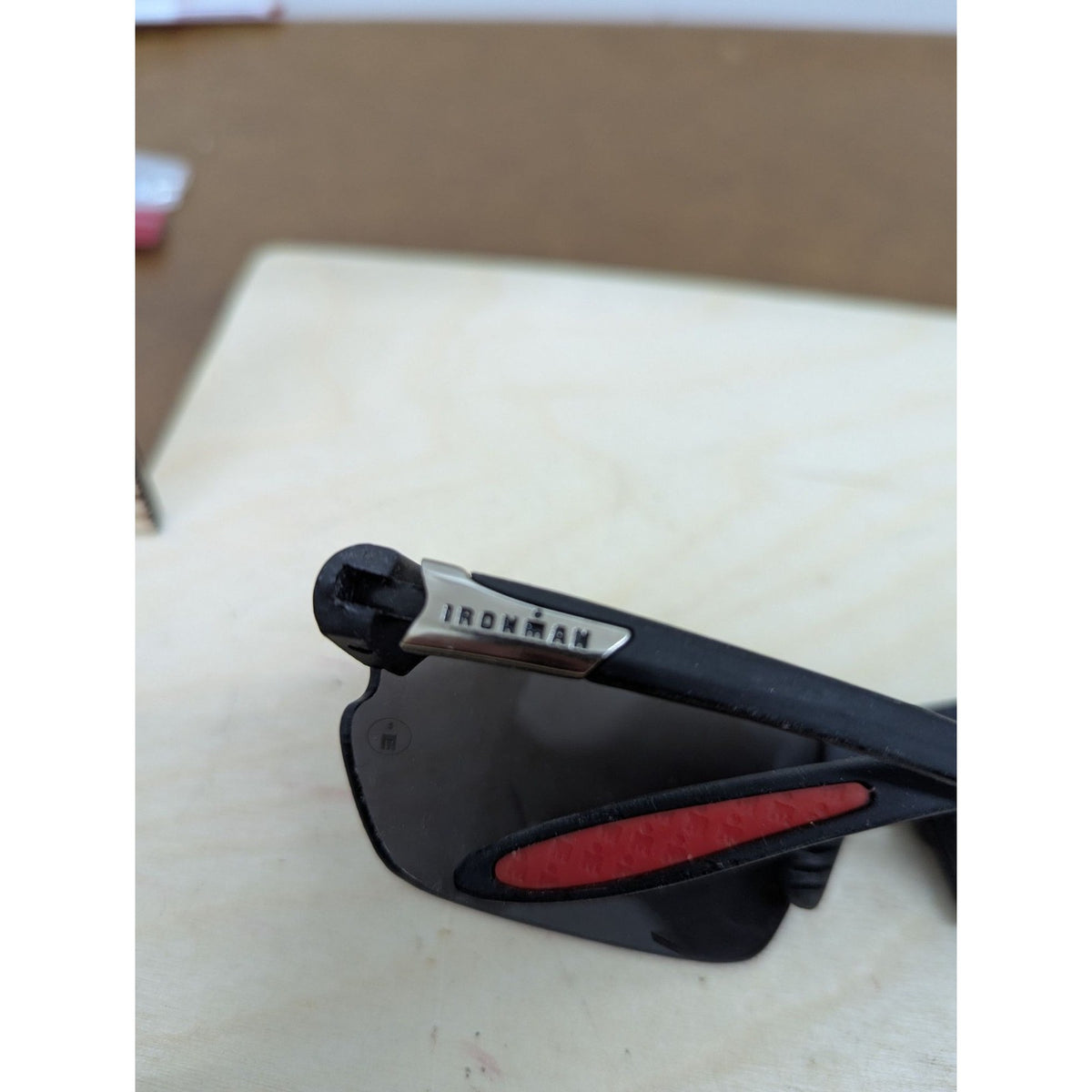 Ironman Foster Grant Sports Sunglasses Black Gray Red Accents Lightweight