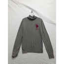 U.S. Polo Assn. Gray Turtleneck Sweater Embroidered Logo Small 80% Cotton Blend Long Sleeve Womens Casual Wear