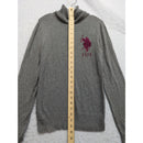 U.S. Polo Assn. Gray Turtleneck Sweater Embroidered Logo Small 80% Cotton Blend Long Sleeve Womens Casual Wear